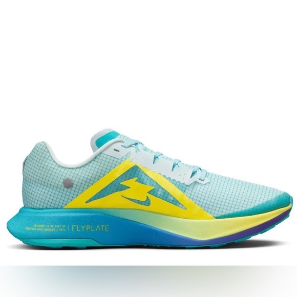 Nike ZoomX 🔥 Ultrafly Trail Blue Green Yellow DX1978-301 Men's 9.5 12.5 Shoes - Picture 4 of 9